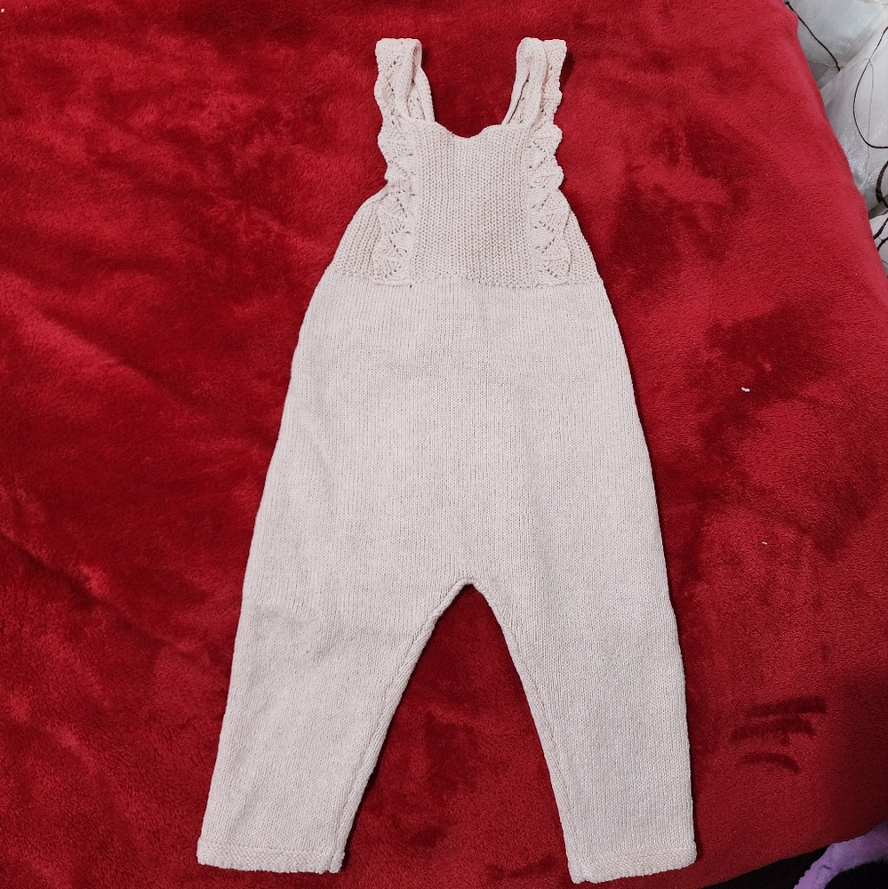Zara Crochet Knit Overalls